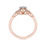 Pierścionek z różowego złota z diamentami AJPZ_098